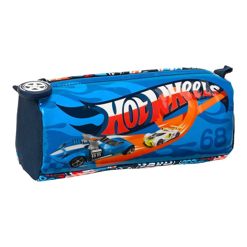 Foto van Schoolpennenzak hot wheels challenge multicolour marineblauw (21 x 8 x 7 cm)