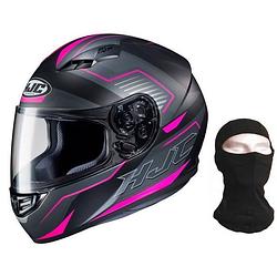 Foto van Hjc integraalhelm cs15 trion + bivakmuts - heren - zwart en roze