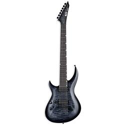 Foto van Esp ltd h3-1007 baritone lh see thru black sunburst linkshandige 7-snarige elektrische gitaar