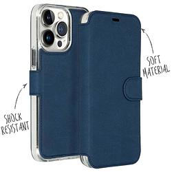 Foto van Accezz xtreme wallet voor apple iphone 14 pro telefoonhoesje blauw