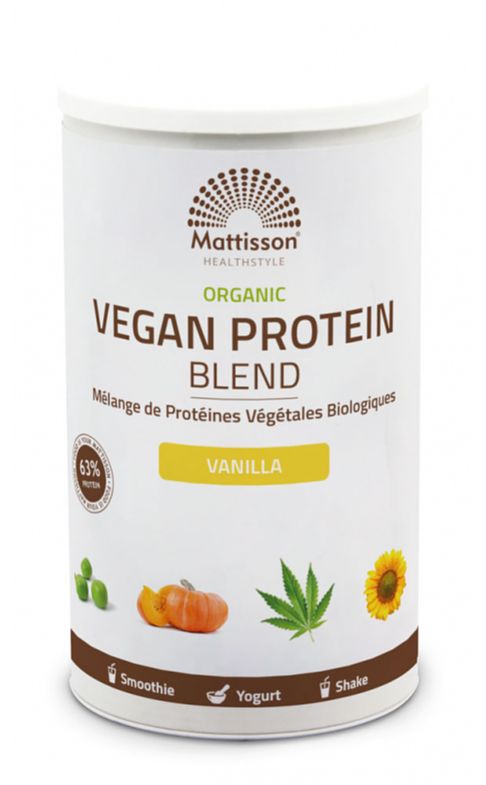 Foto van Mattisson healthstyle vegan protein blend vanilla