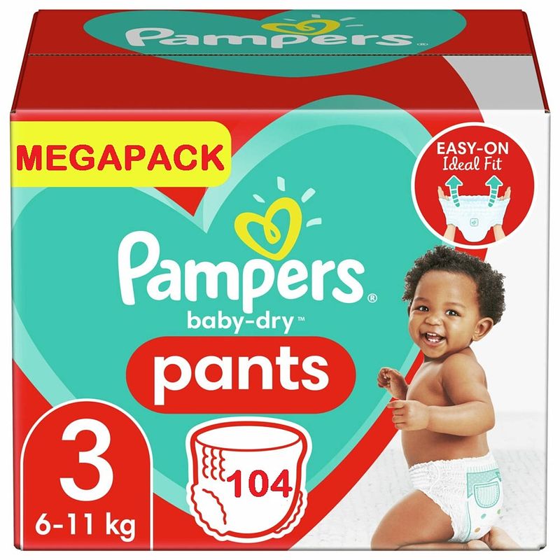 Foto van Pampers - baby dry pants - maat 3 - megapack - 104 stuks - 6/11kg