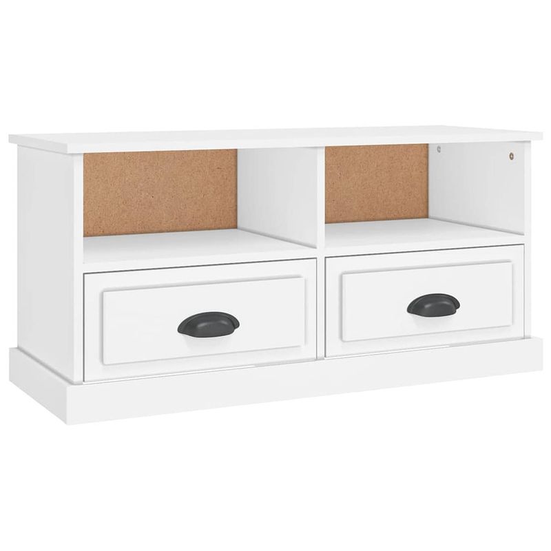 Foto van The living store tv-meubel basic - wit - 93 x 35.5 x 45 cm