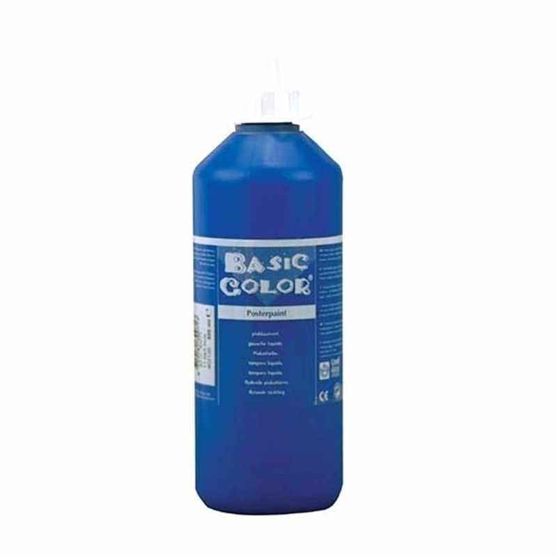 Foto van Blauwe plakkaatverf tube 500 ml - hobbyverf