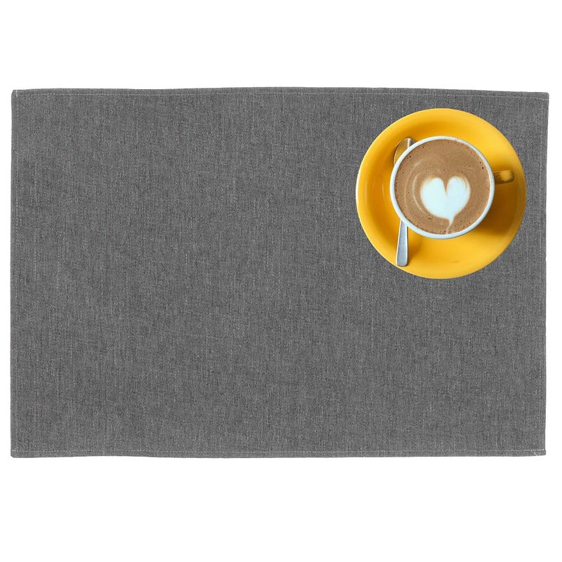 Foto van Outdoor buiten placemat kiko - donkergrijs - 30 x 45 cm - 4 stuks