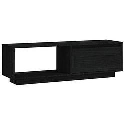 Foto van The living store tv-meubel - hifi - houten - 110 x 30 x 33.5 cm - zwart