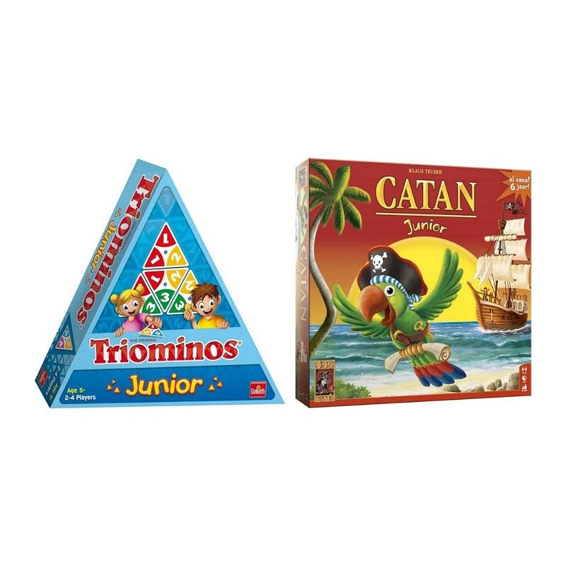 Foto van Spellenbundel - 2 stuks - triominos junior & catan junior