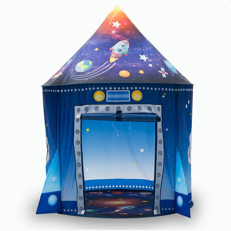 Foto van Gofun starshuttle speeltent - voor kinderen vanaf 3 jaar - buiten en binnen - speeltentje -raket - blauw