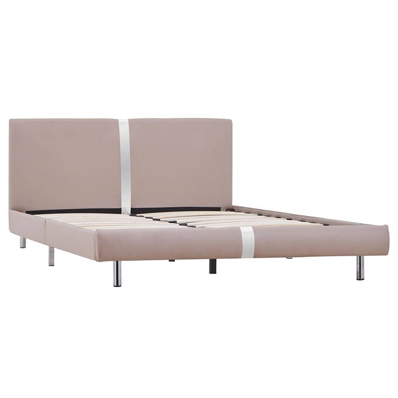 Foto van The living store bedframe modern - cappuccino - 211 x 145 x 70 cm - geschikt voor matras van 140 x 200 cm -