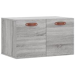 Foto van The living store wandkast - grijs sonoma eiken - 60 x 36.5 x 35 cm - displayfunctie