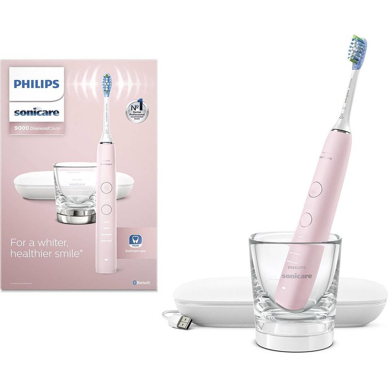 Foto van Philips sonicare diamondclean 9000 hx9911/29 - luxe elektrische tandenborstel - lichtroze