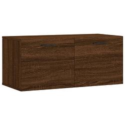 Foto van The living store wandkast bruineiken - 80 x 36.5 x 35 cm - duurzaam bewerkt hout