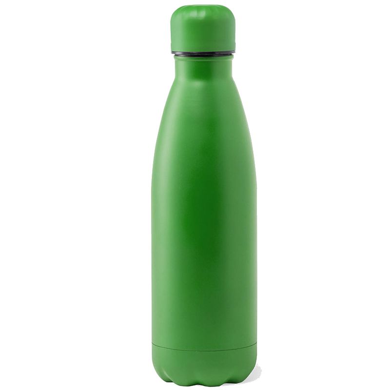 Foto van Rvs waterfles/drinkfles kleur groen - met schroefdop - 790 ml - drinkflessen