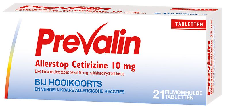 Foto van Prevalin allerstop cetirizine 10 mg tabletten bij hooikoorts, 21 stuks bij jumbo