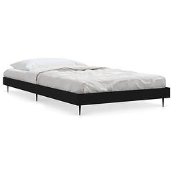 Foto van Vidaxl bedframe bewerkt hout zwart 90x190 cm