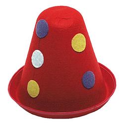Foto van Clown verkleed hoedje voor kinderen rood - verkleedhoofddeksels