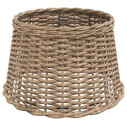 Foto van The living store lampenkap ø45x28 cm wicker bruin - lampenkap