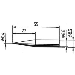 Foto van Ersa 842 ud lf soldeerpunt potloodvorm, verlengd grootte soldeerpunt 0.4 mm inhoud: 1 stuk(s)