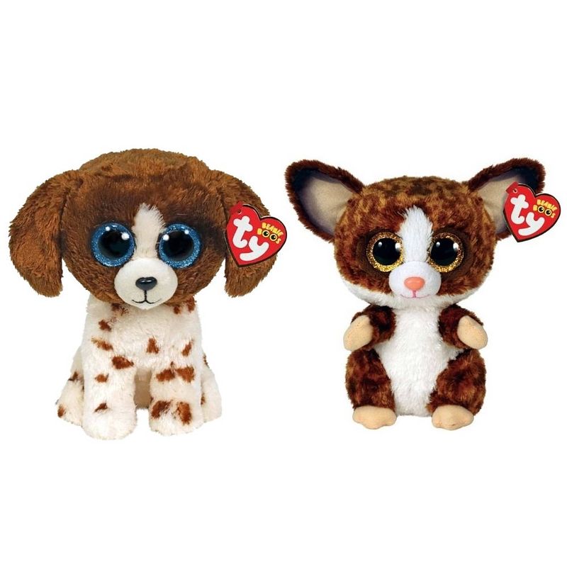 Foto van Ty - knuffel - beanie buddy - muddles dog & bush baby galago