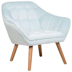 Foto van Beliani karis - fauteuil-blauw-fluweel