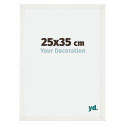 Foto van Fotolijst 25x35cm wit geveegd mdf mura