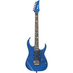Foto van Ibanez j.custom rg8570-rbs royal blue sapphire elektrische gitaar met koffer en certificaat van echtheid