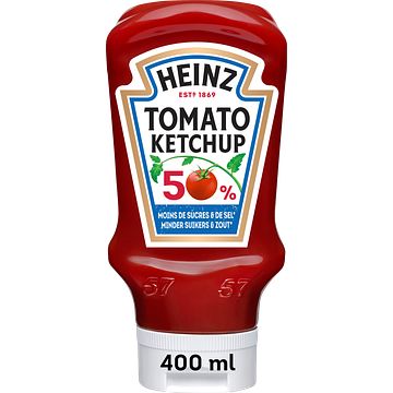 Foto van Verpakking heinz a 220800 ml, wijko a 120520 ml of tingly ted'ss a 260 ml | heinz tomaten ketchup 50% minder suikers & zout 400ml aanbieding bij jumbo