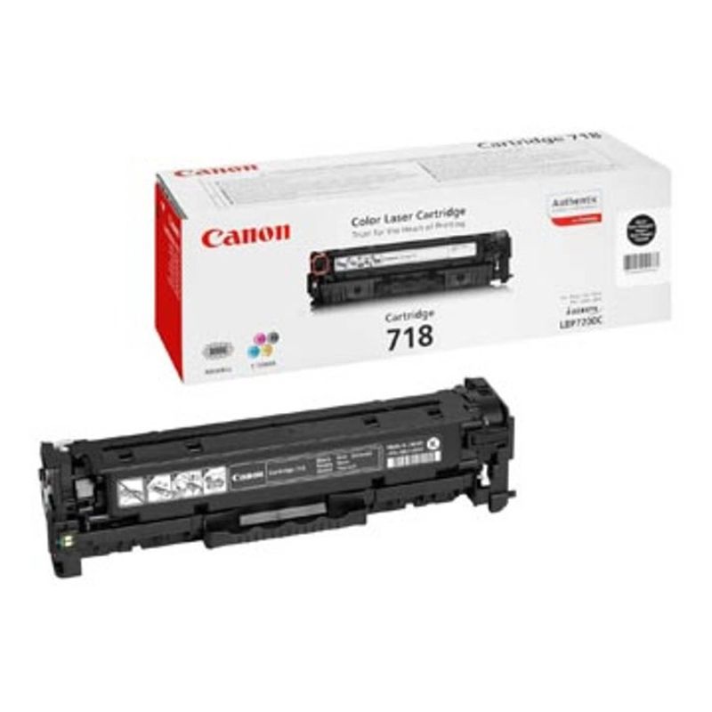 Foto van Canon tonercartridge zwart 718bk - 3400 pagina's - 2662b002