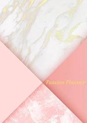 Foto van Passion planner-12 maanden- wekelijks - a5- zachte kaft-marmer goud- allets comfort - allets comfort - paperback (9789464056556)