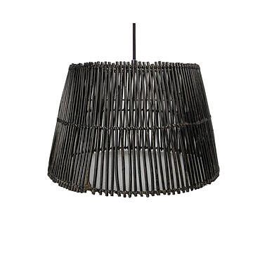Foto van Hsm collection hanglamp ajay - black wash - ø48 cm - leen bakker