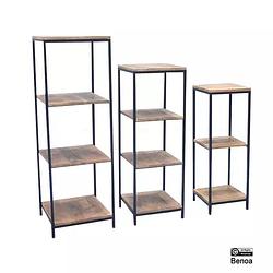 Foto van Benoa lancaster bookshelf set of 3 120 cm