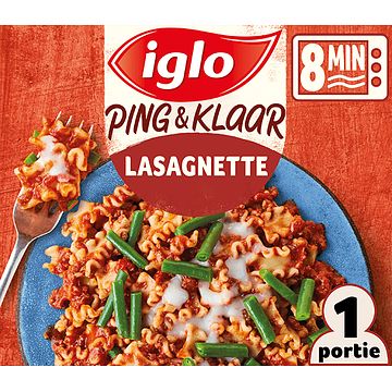 Foto van Iglo ping & klaar lasagnette met sperziebonen 380g bij jumbo