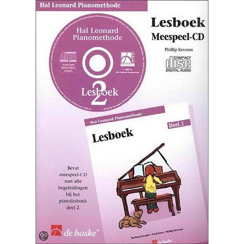 Foto van De haske hal leonard pianomethode lesboek 2 meespeel-cd