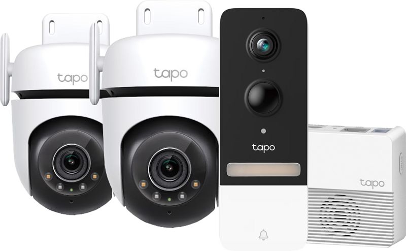 Foto van Tp-link tapo c520ws 2-pack + smart battery video doorbell d230s1