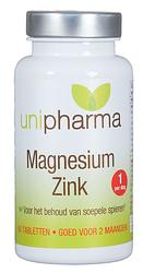 Foto van Unipharma magnesium & zink tabletten 60st
