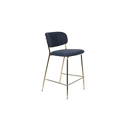 Foto van Anli style counter stool jolien gold/dark blue