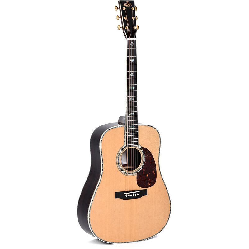 Foto van Sigma guitars sdr-45 akoestische western gitaar met softcase