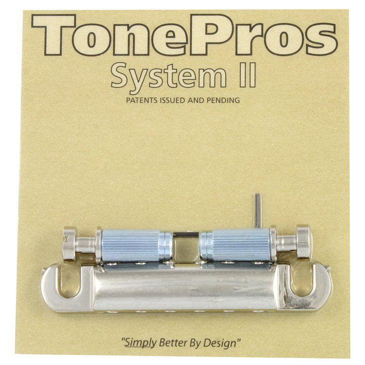 Foto van Tonepros t1zs-n locking stop tailpiece nikkel