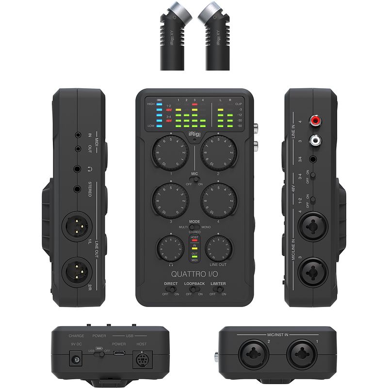 Foto van Ik multimedia irig pro quattro i/o deluxe audio en midi interface