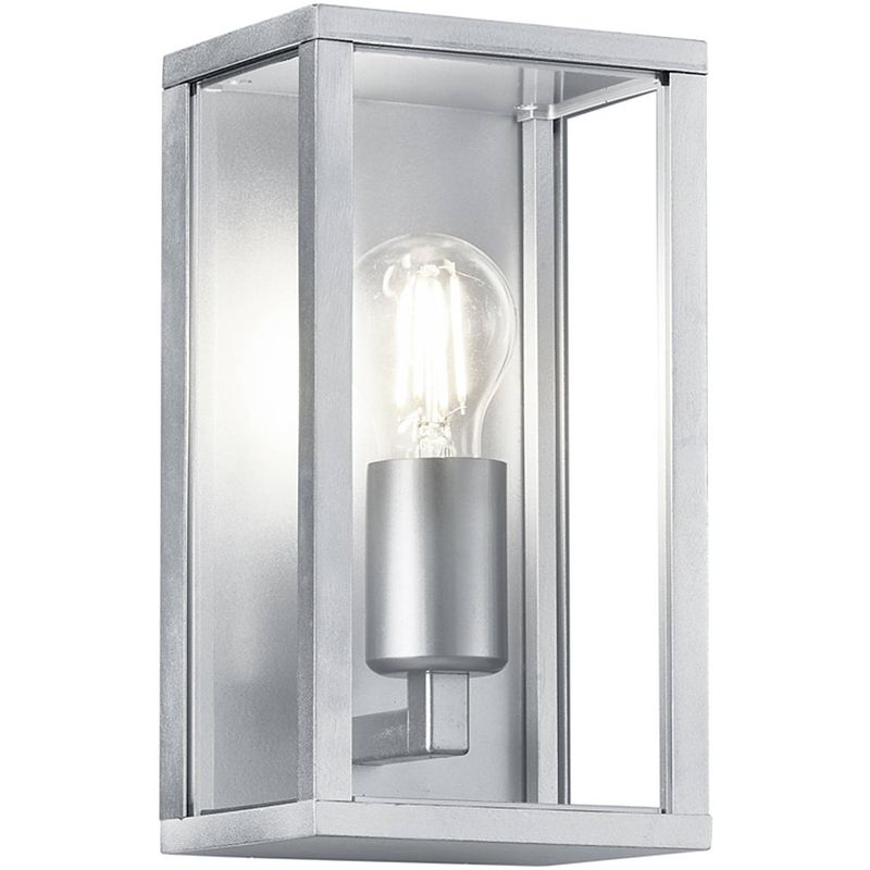 Foto van Led tuinverlichting - tuinlamp - trion garinola - wand - e27 fitting - mat grijs - aluminium