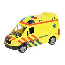 Foto van Toi-toys ambulance frictie met licht en geluid 15 cm