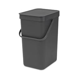 Foto van Brabantia sort & go afvalemmer 16 liter - dark grey