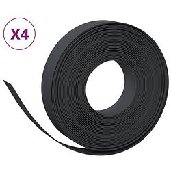 Foto van Vidaxl tuinranden 4 st 10 m 10 cm polyetheen zwart