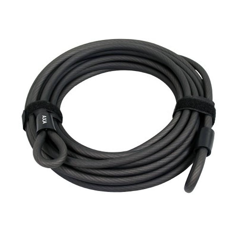 Foto van Axa kabel met dubbele lus double loop 10 meter grijs