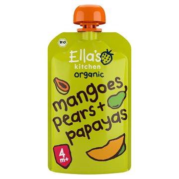 Foto van Ella's kitchen mango's, peren + papaya's 4+ bio 120g bij jumbo