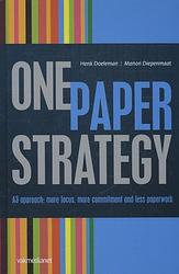 Foto van One paper strategie - henk doeleman, manon diepenmaat - paperback (9789013120516)