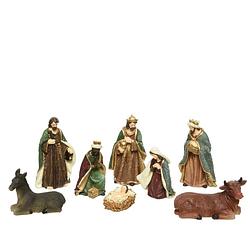 Foto van Decoris - kerstgroep poly 8 figuren multi 8st