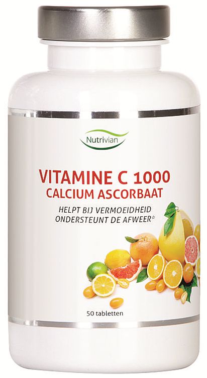 Foto van Nutrivian vitamine c 1000 calcium ascorbaat tabletten