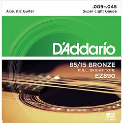 Foto van D'saddario ez890 snarenset voor akoestische western gitaar