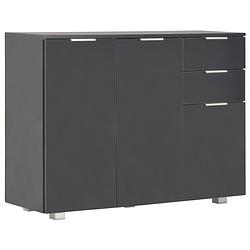 Foto van Vidaxl dressoir 107x35x80,5 cm hoogglans zwart